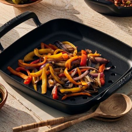 Le Creuset Panier Carré à Griller BBQ Outdoor en Fonte Noir Mat 30 cm | Le Creuset | Mimocook