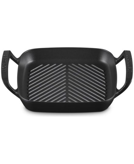Le Creuset Parrilla Cuadrada BBQ Outdoor de Hierro Fundido Negro Mate 26 cm | Le Creuset | Mimocook