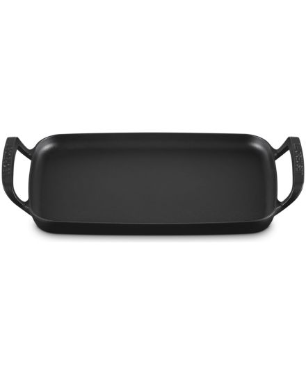 Le Creuset Quadratischer BBQ Outdoor Grillkorb aus Gusseisen in Mattschwarz 30 cm | Le Creuset | Mimocook