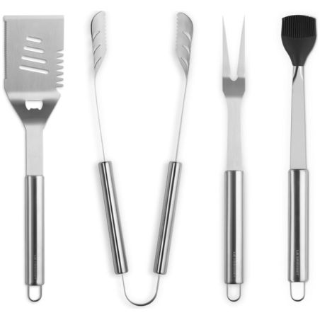 Le Creuset Set of 4 Stainless Steel BBQ tools and Carry Bag | Le Creuset | Mimocook