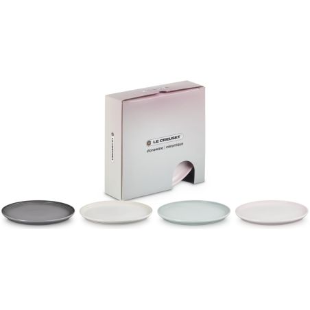 Le Creuset Set of 4 Coupe Stoneware Small Plates 22 cm | Le Creuset | Mimocook
