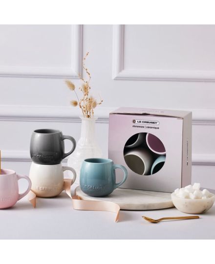 Le Creuset Stoneware Coupe Set of 4 Mugs | Le Creuset | Mimocook