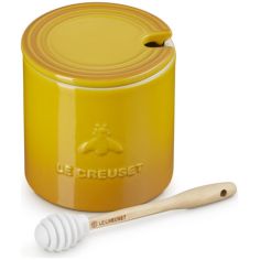 Pote de miel Signature de cerámica con cuchara Le Creuset