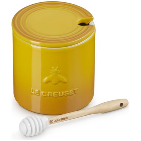 Le Creuset Stoneware Signature Honey Pot with Dipper Nectar 0.42 L | Le Creuset | Mimocook
