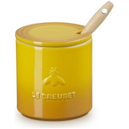 Le Creuset Stoneware Signature Honey Pot with Dipper Nectar 0.42 L | Le Creuset | Mimocook