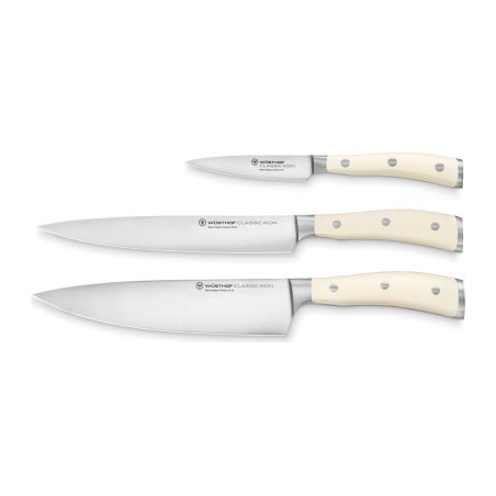 Wüsthof Classic Ikon Crème Set de 3 Couteaux de Chef | Wusthof | Mimocook