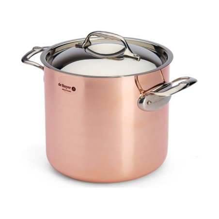 de Buyer PRIMA MATERA Copper & Stainless Steel High Stockpot with Lid | De Buyer | Mimocook