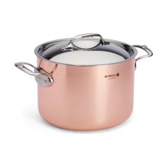 de Buyer PRIMA MATERA Cacerola Alta de Cobre e Inox con Tapa