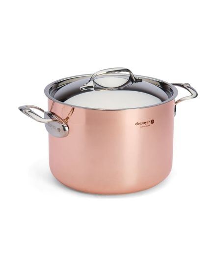 de Buyer PRIMA MATERA Caçarola Alta em Cobre e Inox com Tampa | De Buyer | Mimocook