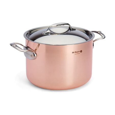 de Buyer PRIMA MATERA Caçarola Alta em Cobre e Inox com Tampa | De Buyer | Mimocook