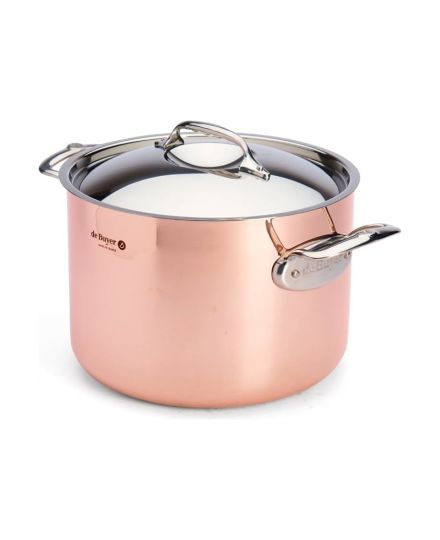 de Buyer PRIMA MATERA Caçarola Alta em Cobre e Inox com Tampa | De Buyer | Mimocook