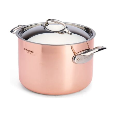 de Buyer PRIMA MATERA Faitout Haut en Cuivre et Inox avec Couvercle | De Buyer | Mimocook