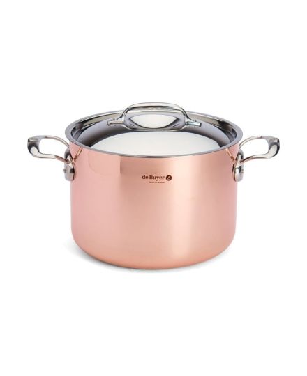 de Buyer PRIMA MATERA Caçarola Alta em Cobre e Inox com Tampa | De Buyer | Mimocook