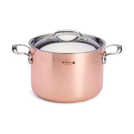 de Buyer PRIMA MATERA Caçarola Alta em Cobre e Inox com Tampa | De Buyer | Mimocook