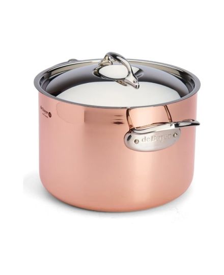 de Buyer PRIMA MATERA Faitout Haut en Cuivre et Inox avec Couvercle | De Buyer | Mimocook