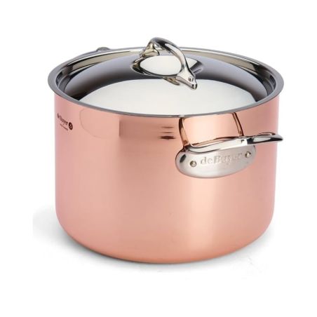 de Buyer PRIMA MATERA Cacerola Alta de Cobre e Inox con Tapa | De Buyer | Mimocook