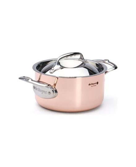 de Buyer PRIMA MATERA Faitout en Cuivre et Inox avec Couvercle | De Buyer | Mimocook