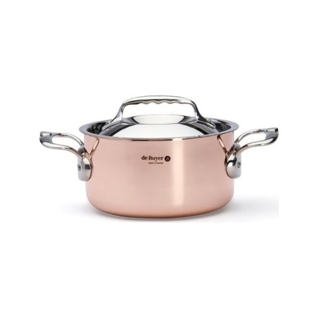 de Buyer PRIMA MATERA Copper & Stainless Steel Stewpan with Lid | De Buyer | Mimocook