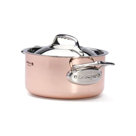 de Buyer PRIMA MATERA Cacerola de Cobre e Inox con Tapa | De Buyer | Mimocook