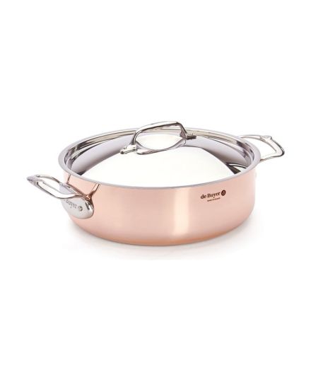 de Buyer PRIMA MATERA Sauteuse aus Kupfer und Edelstahl mit Deckel | De Buyer | Mimocook