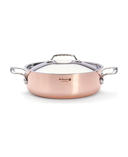 de Buyer PRIMA MATERA Sauteuse en Cuivre et Inox avec Couvercle | De Buyer | Mimocook
