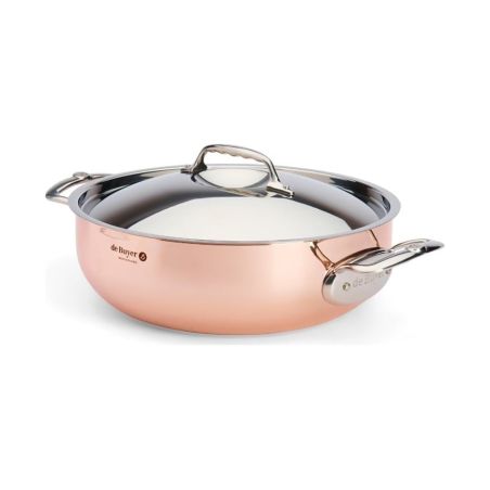 de Buyer PRIMA MATERA Sauteuse em Cobre e Inox com Tampa 28cm | De Buyer | Mimocook