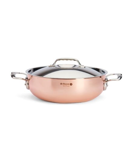 de Buyer PRIMA MATERA Sartén Alta de Cobre e Inox con Tapa 28cm | De Buyer | Mimocook