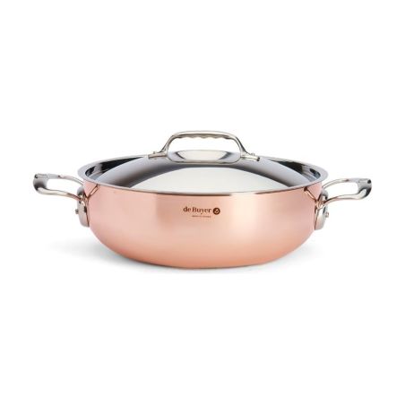 de Buyer PRIMA MATERA Sauteuse aus Kupfer und Edelstahl mit Deckel 28cm | De Buyer | Mimocook