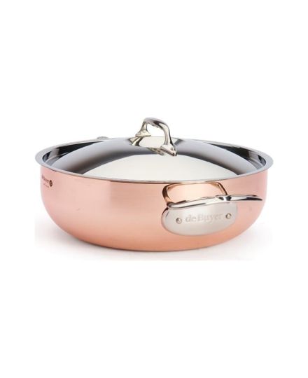 de Buyer PRIMA MATERA Sauteuse em Cobre e Inox com Tampa 28cm | De Buyer | Mimocook