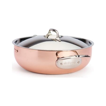 de Buyer PRIMA MATERA Sauteuse aus Kupfer und Edelstahl mit Deckel 28cm | De Buyer | Mimocook
