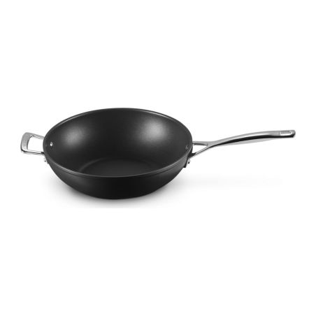 Le Creuset Toughened Non-Stick Stir-Fry Wok with Helper Handle 30 cm | Le Creuset | Mimocook