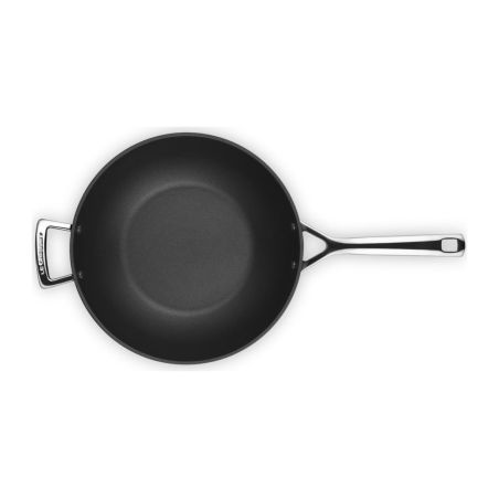 Le Creuset Toughened Non-Stick Stir-Fry Wok with Helper Handle 30 cm | Le Creuset | Mimocook