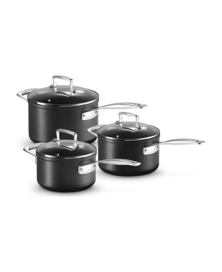 Le Creuset Toughened Non-Stick 3-piece Saucepan Set | Le Creuset | Mimocook