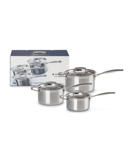 Le Creuset Set de 3 Tachos de Aço Inoxidável Classic | Le Creuset | Mimocook
