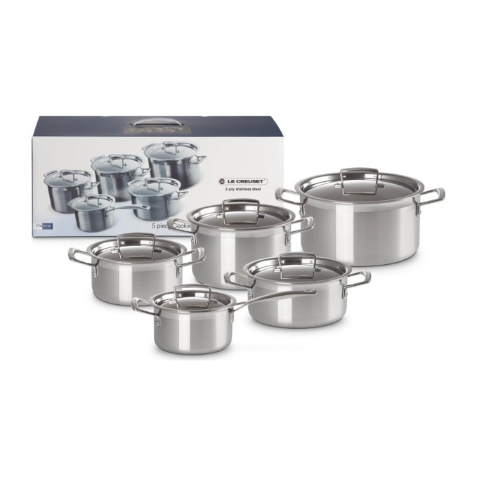 Le Creuset Set de 5 Pièces Inox Classique | Le Creuset | Mimocook