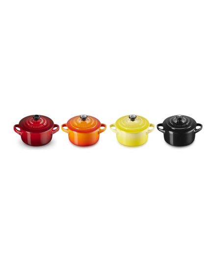 Le Creuset Set 4 Mini Cocottes Fogo e Chama em Cerâmica de Grés | Le Creuset | Mimocook