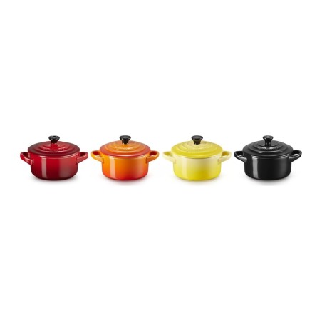 Le Creuset Set de 4 Mini Cocottes Fuego y Llama de Cerámica de Gres | Le Creuset | Mimocook
