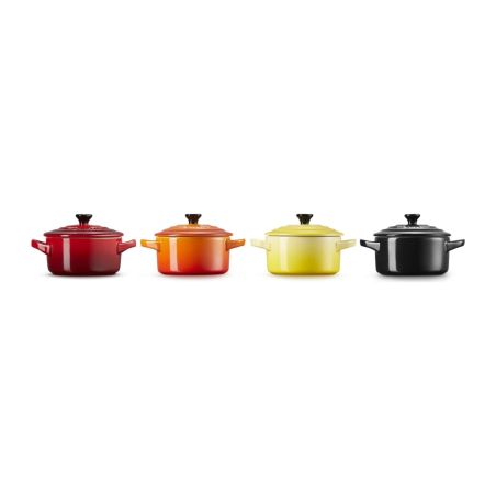 Le Creuset Set 4 Mini Cocottes Fogo e Chama em Cerâmica de Grés | Le Creuset | Mimocook