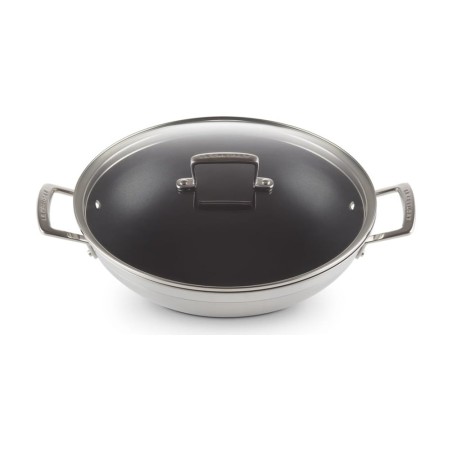 Le Creuset Wok Anti-Adhérent Inox Classique avec Couvercle Verre 30 cm | Le Creuset | Mimocook