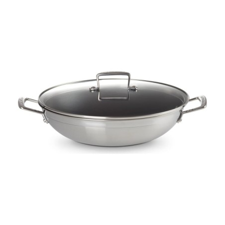 Le Creuset Wok Anti-Adhérent Inox Classique avec Couvercle Verre 30 cm | Le Creuset | Mimocook