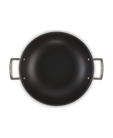 Le Creuset Wok de Acero Inoxidable Classic con Revestimiento Antiadherente y Tapa de Cristal 30 cm | Le Creuset | Mimocook