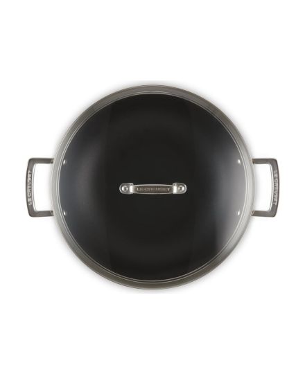 Le Creuset 3-ply Stainless Steel Non-Stick Wok with Glass Lid 30 cm | Le Creuset | Mimocook