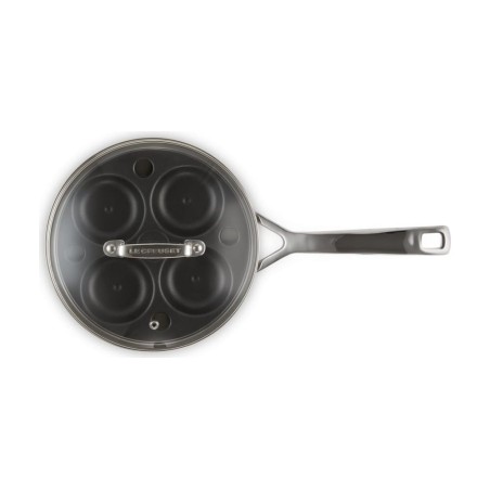 Le Creuset 3-ply Stainless Steel Uncoated Sauté Pan with Poaching Insert 20 cm | Le Creuset | Mimocook