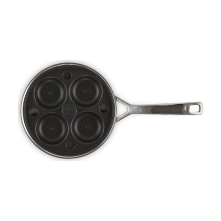 Le Creuset Sartén Sauté de Acero Inoxidable 3-ply con Accesorio para Huevos Escalfados 20 cm | Le Creuset | Mimocook