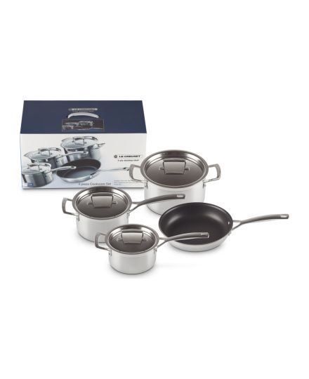 Le Creuset 4-teiliges Classic Edelstahl-Kochgeschirr-Set | Le Creuset | Mimocook