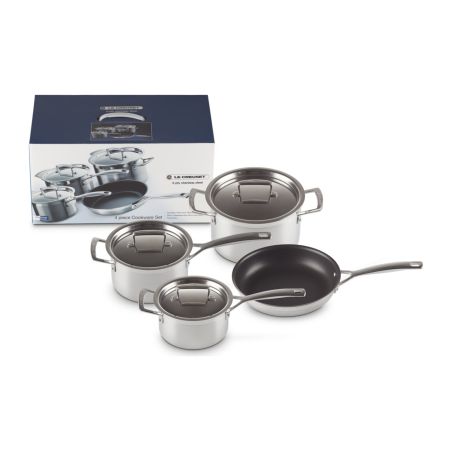 Le Creuset Classic Stainless Steel 4-piece Cookware Set | Le Creuset | Mimocook