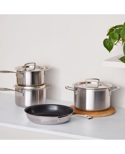 Le Creuset 4-teiliges Classic Edelstahl-Kochgeschirr-Set | Le Creuset | Mimocook