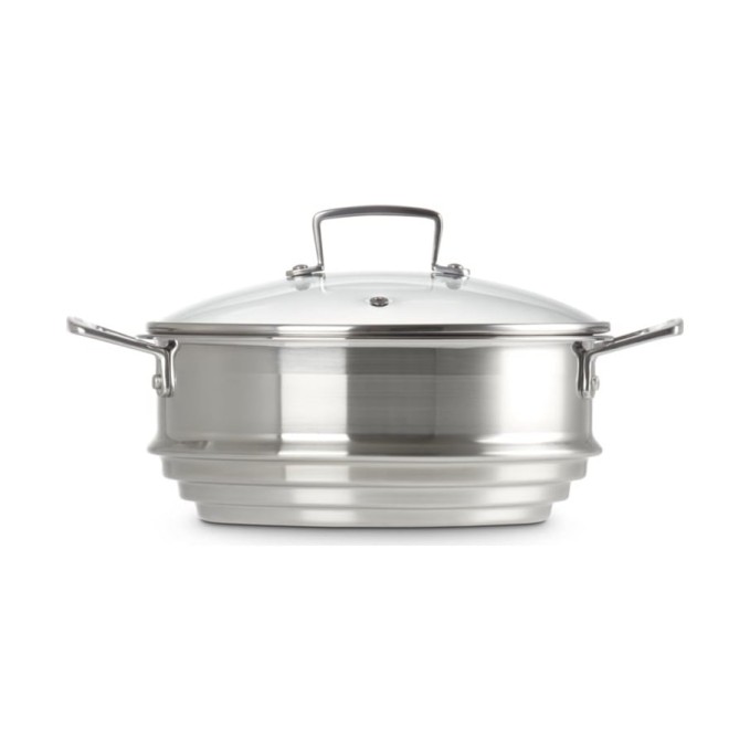 Le Creuset Vaporera Grande de Acero Inoxidable con Tapa de Cristal | Le Creuset | Mimocook