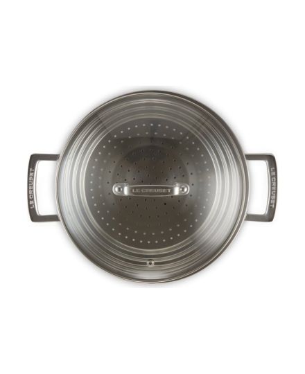 Le Creuset Vaporeira Grande de Aço Inoxidável com Tampa de Vidro | Le Creuset | Mimocook