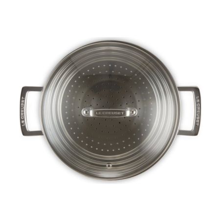 Le Creuset Vaporeira Grande de Aço Inoxidável com Tampa de Vidro | Le Creuset | Mimocook